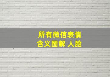 所有微信表情含义图解 人脸